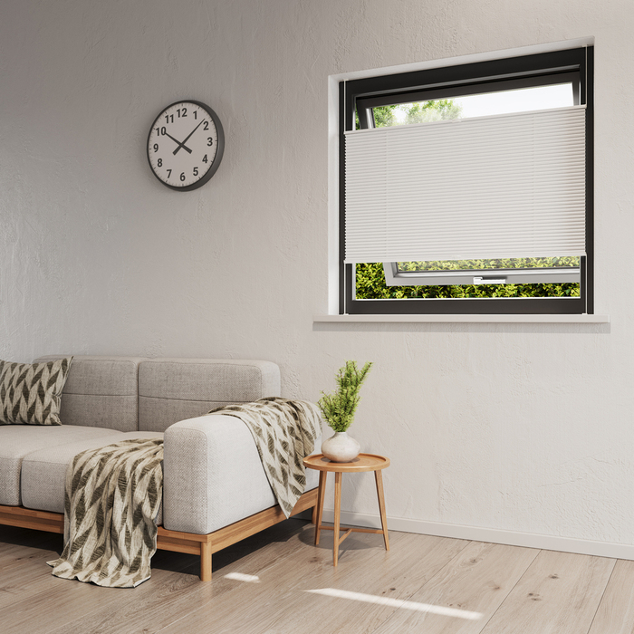 Plisségardin Touch Up & Down hvit 80 x 130 cm